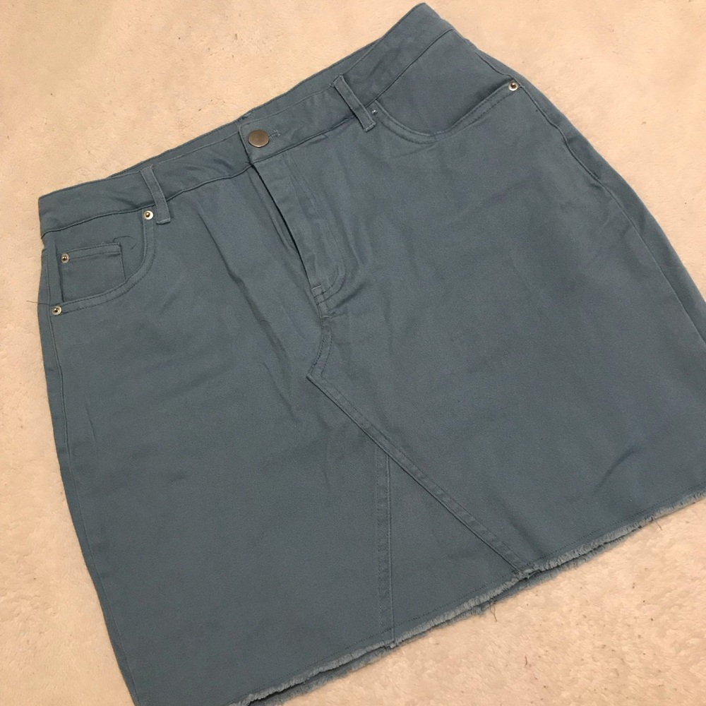 Charlotte Russe Blue Mini Skirt